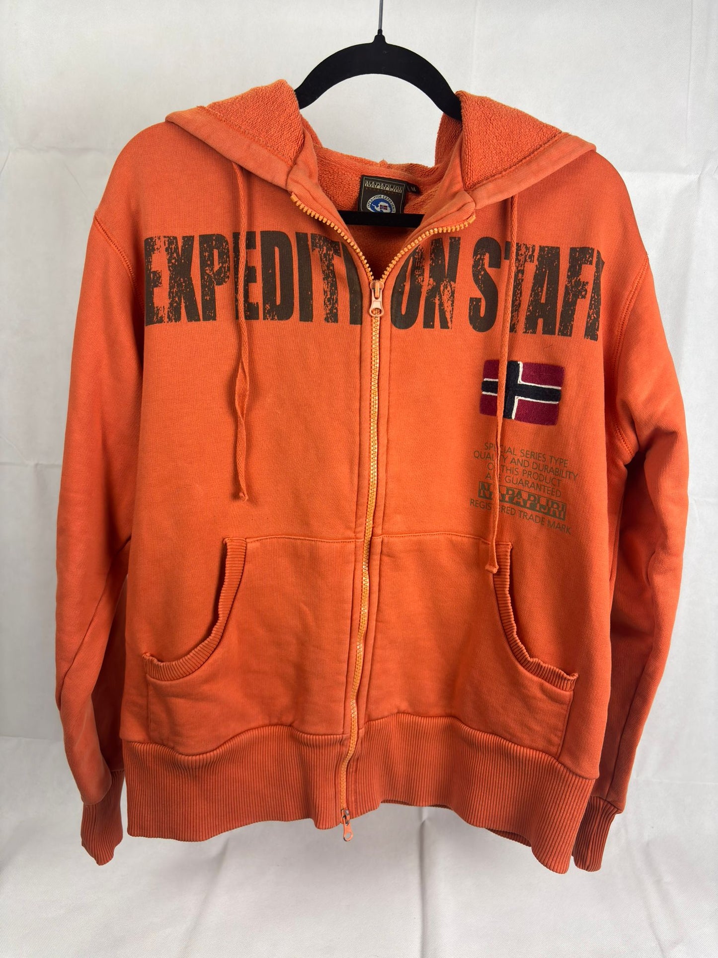 Felpa Napapijri con Zip - Arancione "Expedition"