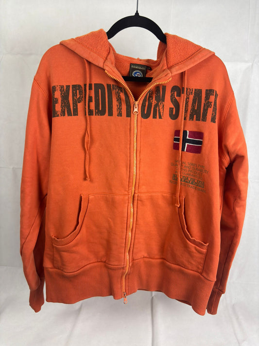 Felpa Napapijri con Zip - Arancione "Expedition"