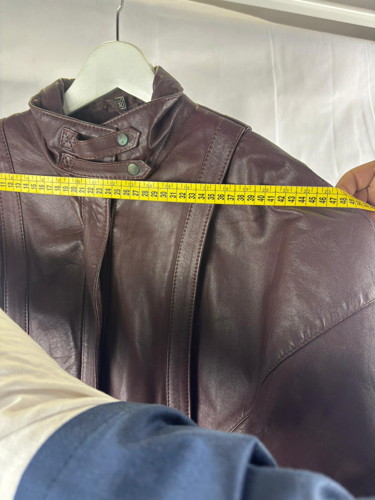 Giacca di pelle Bordeaux(vera pelle)