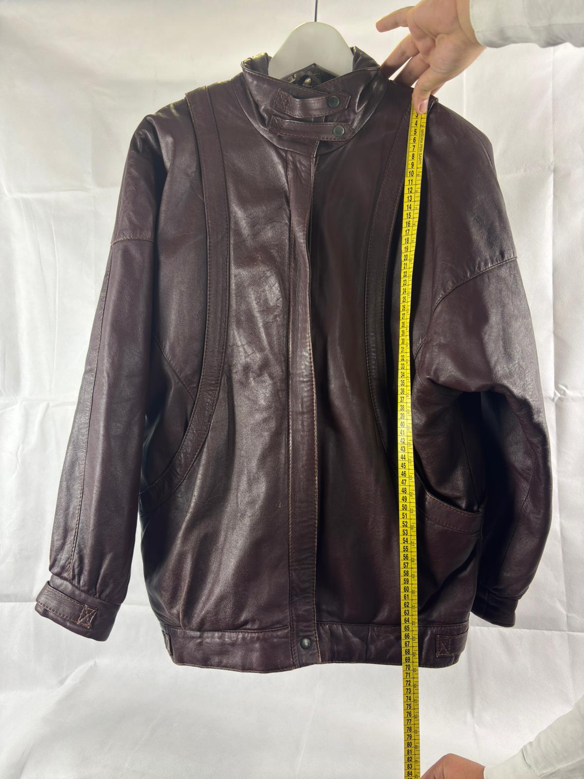 Giacca di pelle Bordeaux(vera pelle)